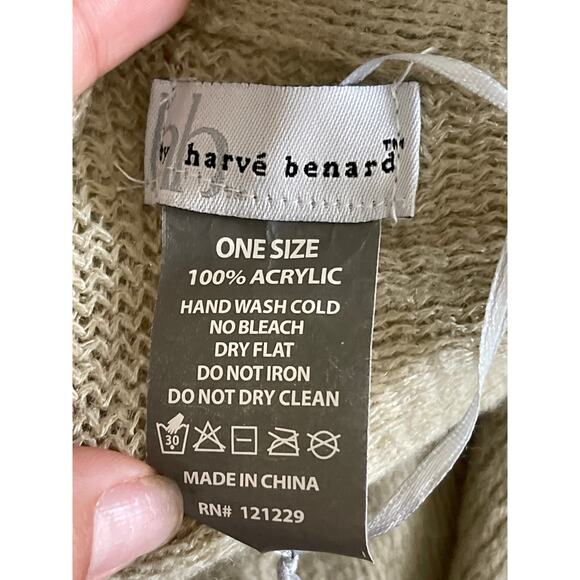 By Harve Benard Women's Grandma Coastal Cottage Soft Knit Open Cardigan Tan OS - Picture 3 of 7